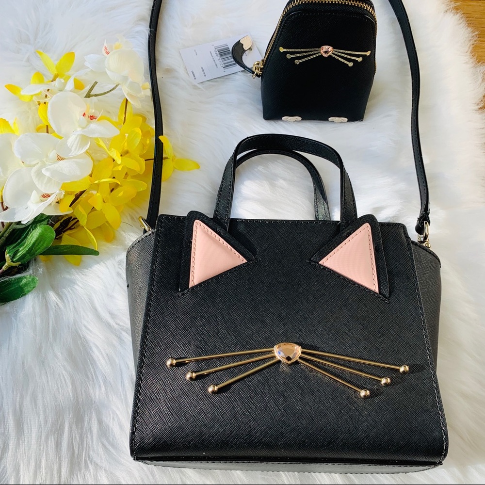 KATE SPADE MINI HAYDEN CAT CROSSBODY COIN PURSE - Picture 2 of 8